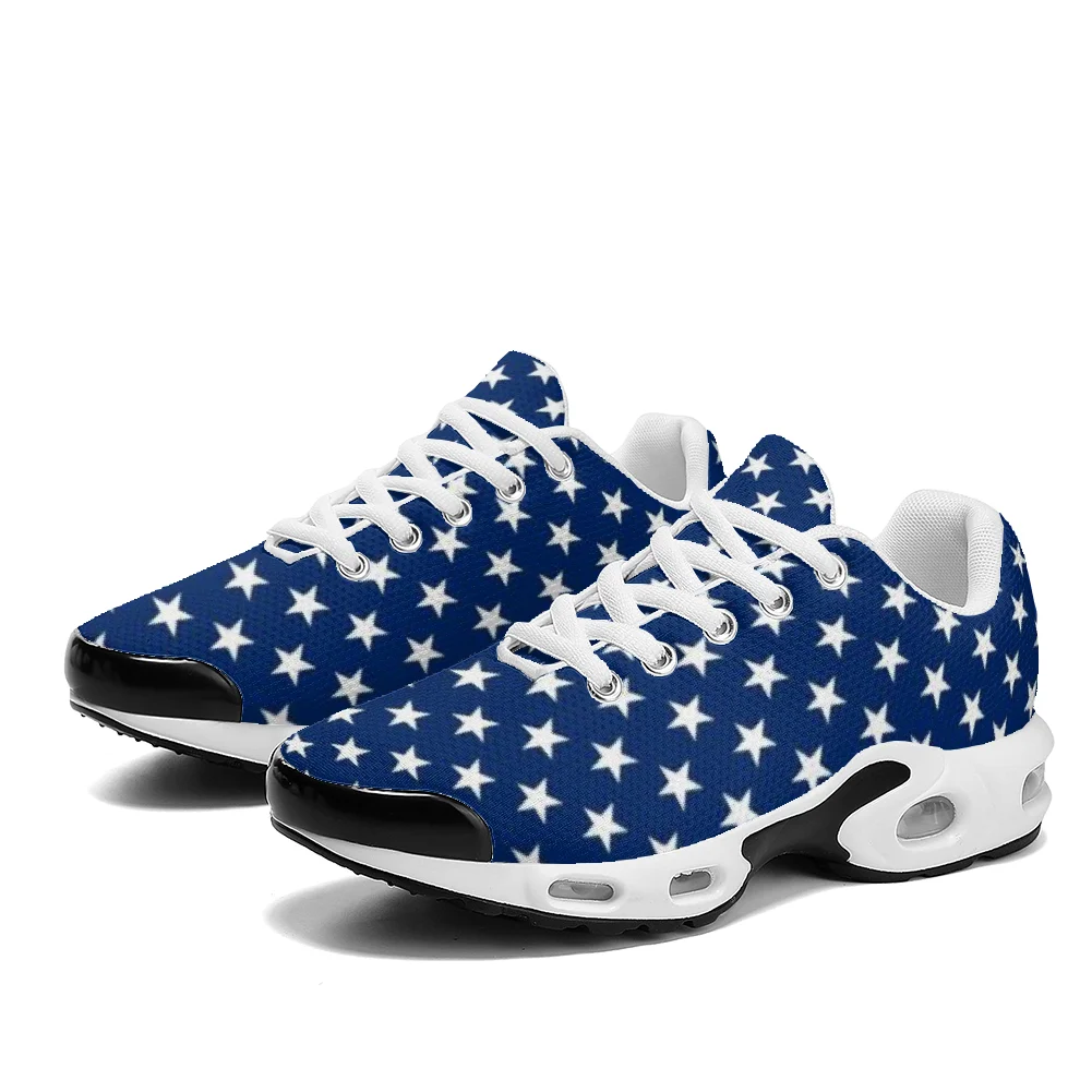 Breathable Mesh Athletic Shoes - Blauwe en zwarte casual sportschoenen met