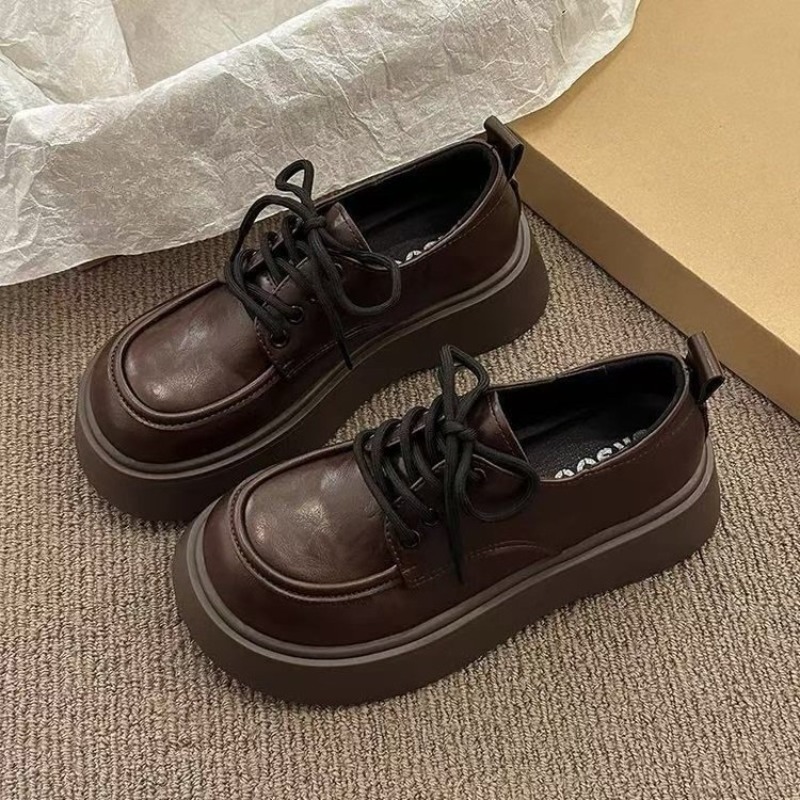 Dames Vintage Bruine Veterscho - Heels recensie en prijs