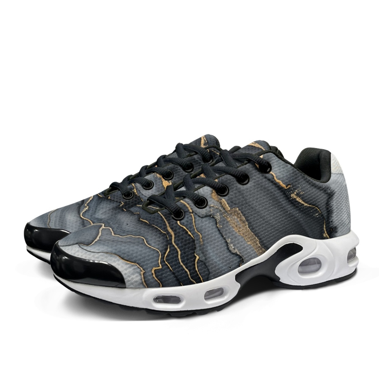 PENSTROLL Zwart Goud Marmer Ai - Air Cushion Jogger Shoes Men recensie en prijs