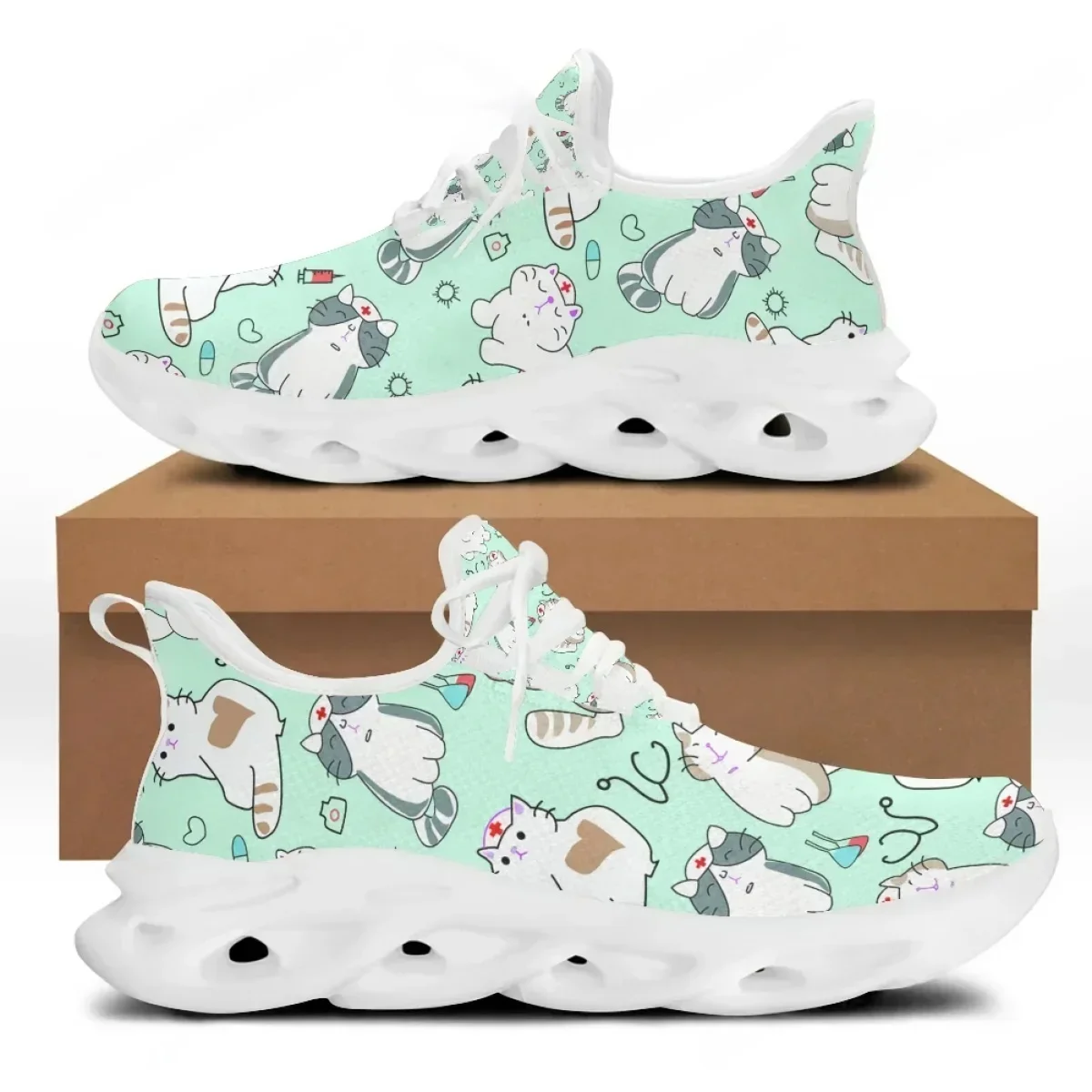 Hete zomer lente dames vetersc - Knit Fabric Lace Up Sneakers recensie en prijs